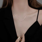 Elegant Long Drop Necklace – Minimal & Colorful Statement Jewelry