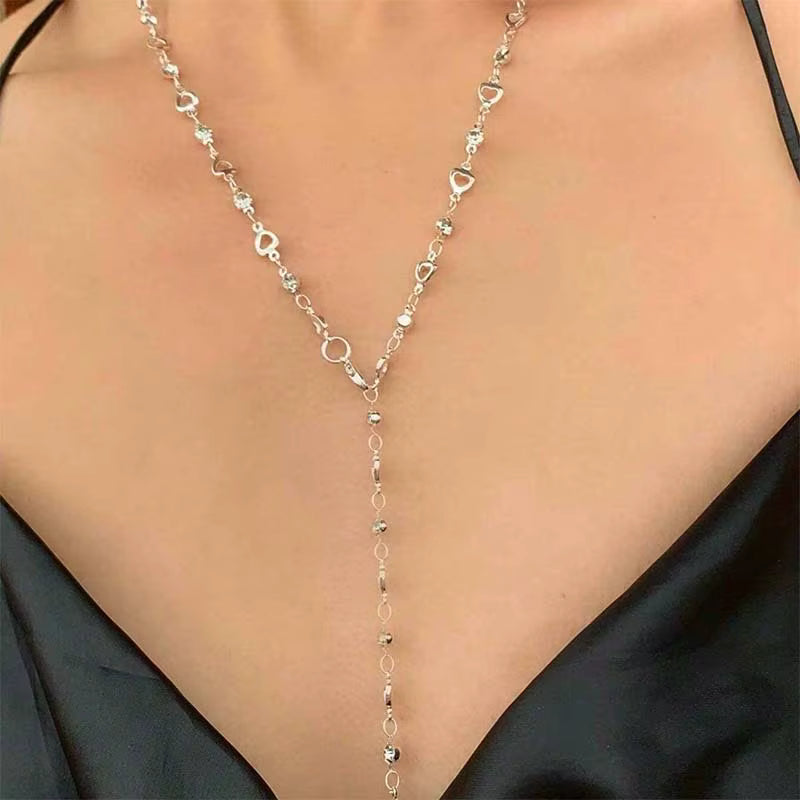 Elegant Long Drop Necklace – Minimal & Colorful Statement Jewelry