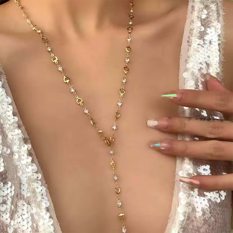 Elegant Long Drop Necklace – Minimal & Colorful Statement Jewelry
