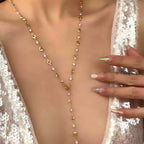 Elegant Long Drop Necklace – Minimal & Colorful Statement Jewelry